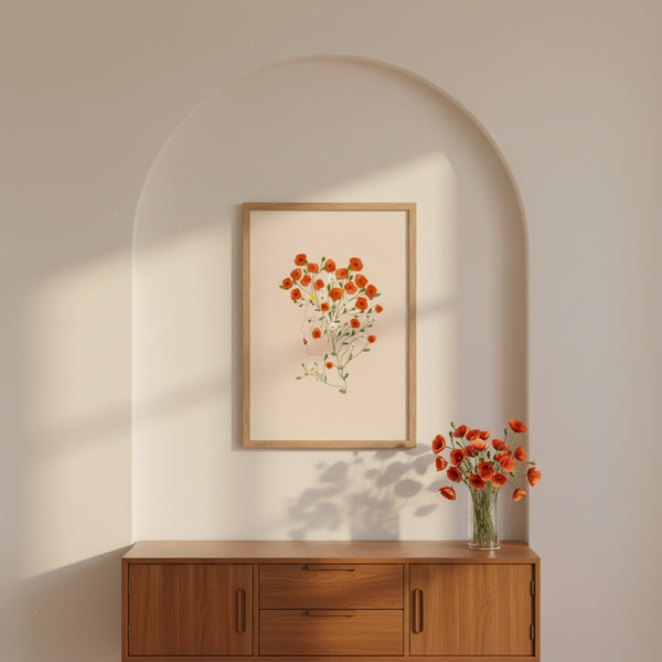 From The Poppies She Bloomed Art Print