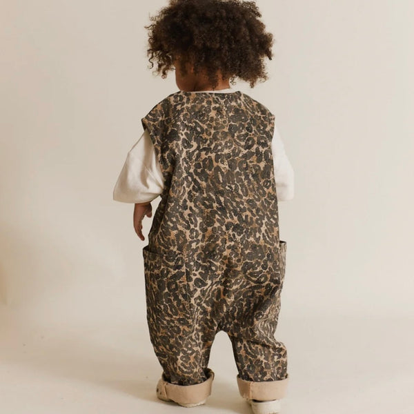 Wren Leopard Print Sleeveless Overall