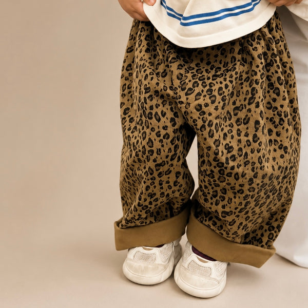 Cheetah Oversize Balloon Trousers (Natural Brown)