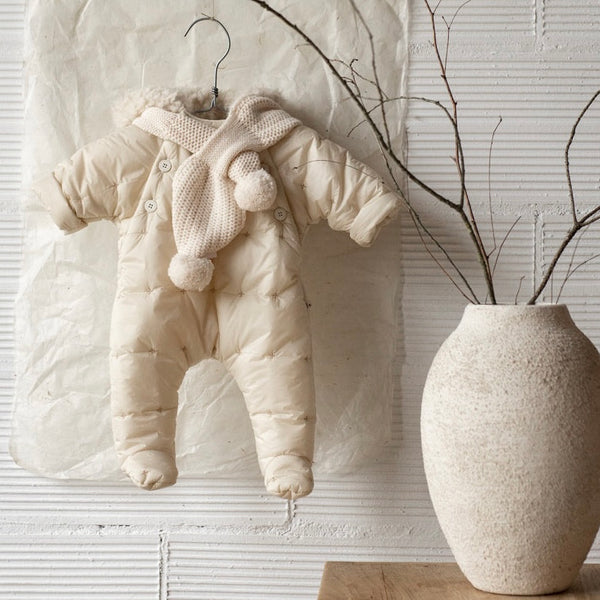 Cohen Quilted Baby Winter Suit (Ecru)