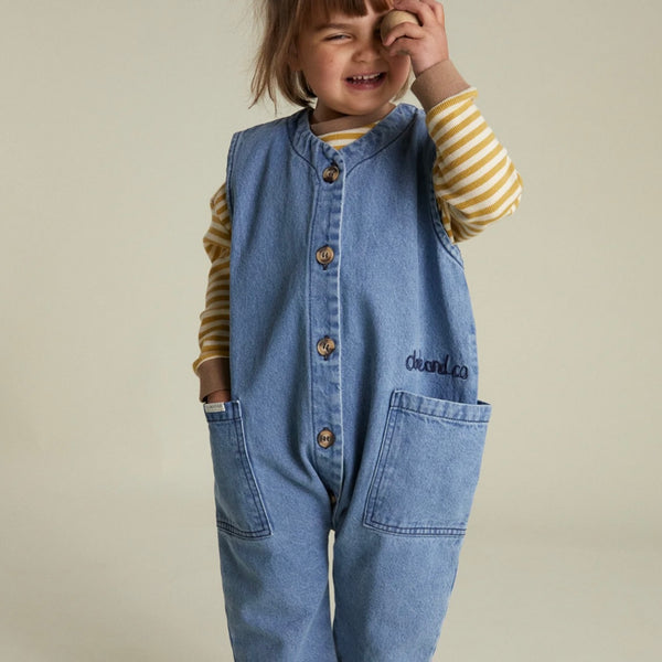 Wren Denim Sleeveless Overall