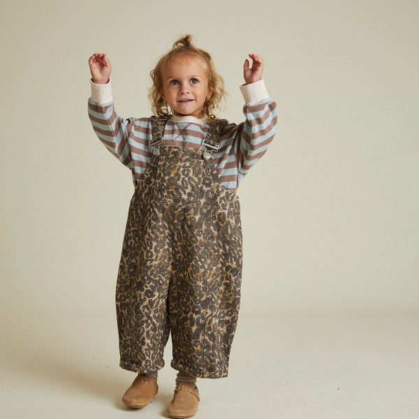 Blythe Leopard Print Cotton Dungarees