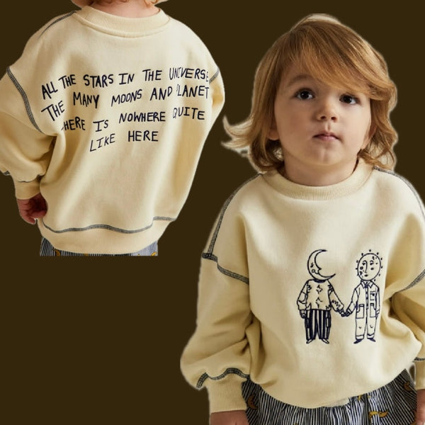 Zenith Space Nowhere like Here Cotton Vanilla Sweatshirt