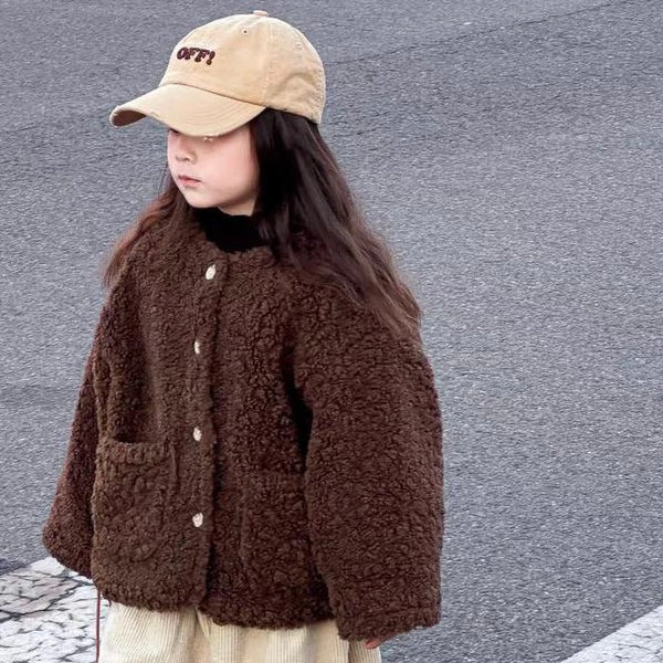 Etie Teddy Fleece Oversize Coat (Chocolate)