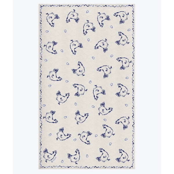 Hens & Eggs Linen Tablecloth