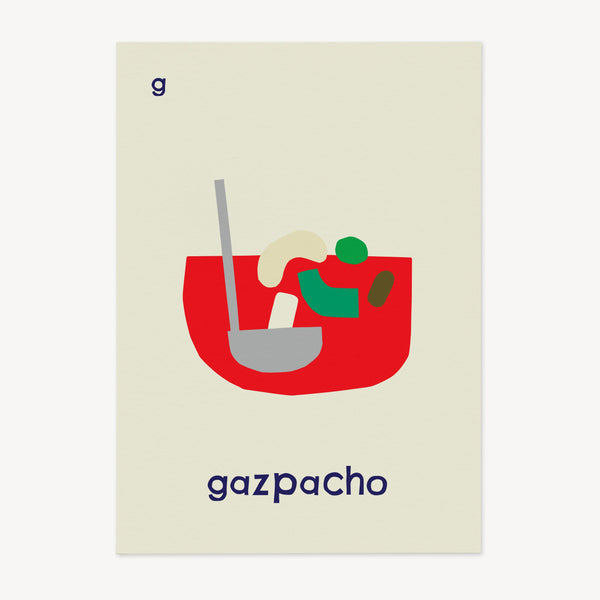 G for Gazpacho - Alphabet Art Print