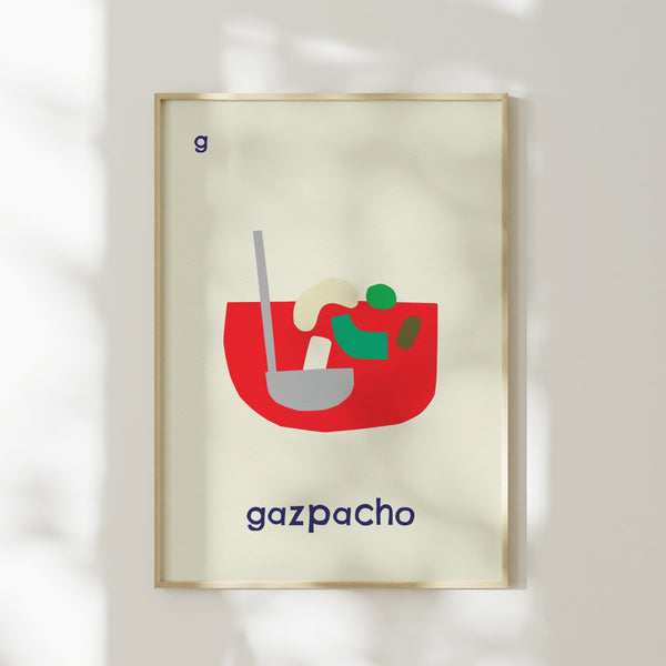 G for Gazpacho - Alphabet Art Print