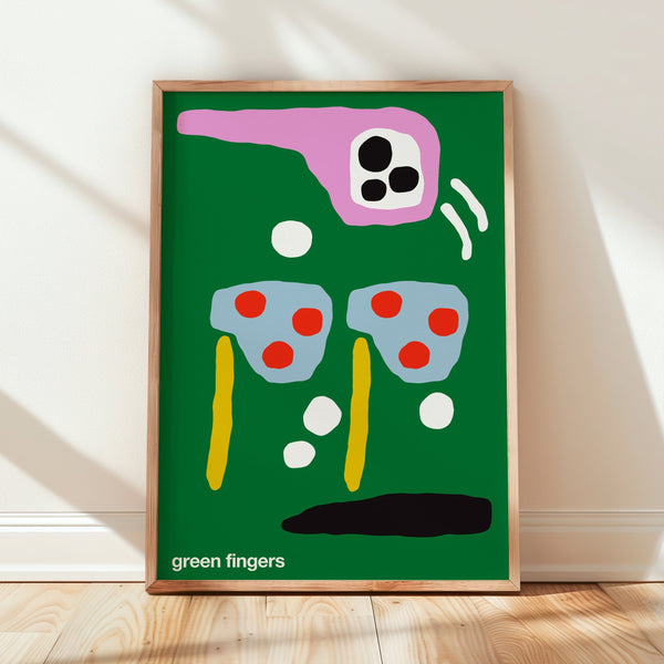 Green Fingers Art Print (Green)