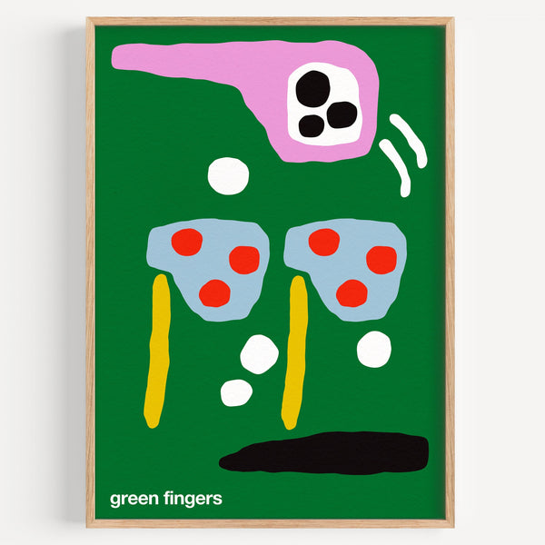Green Fingers Art Print (Green)