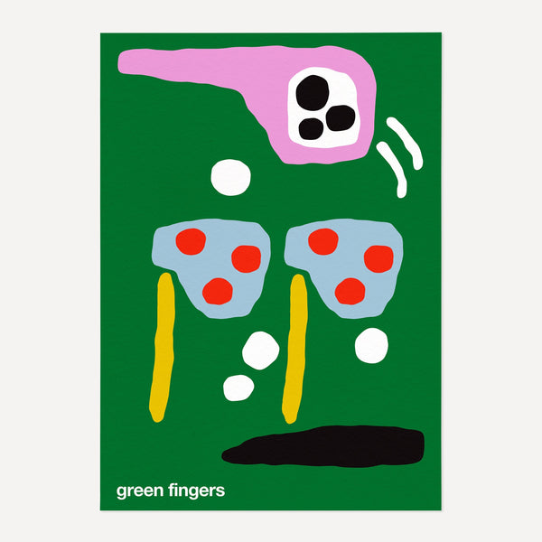 Green Fingers Art Print (Green)