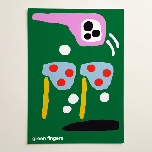 Green Fingers Art Print (Green)