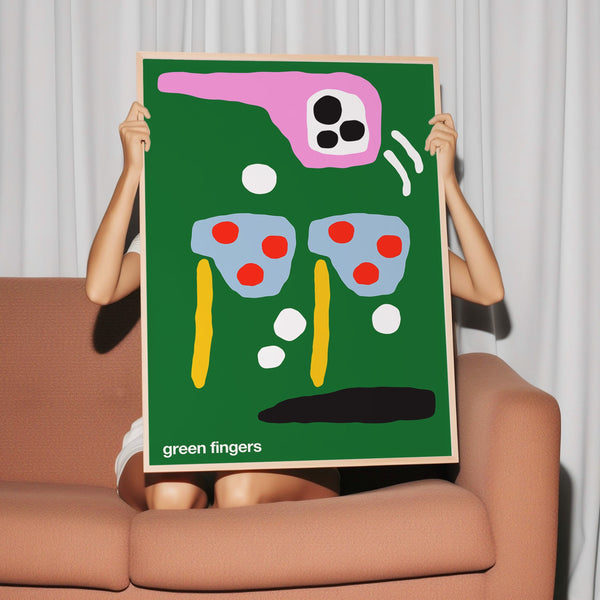 Green Fingers Art Print (Green)