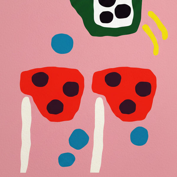 Green Fingers Art Print (Pink)