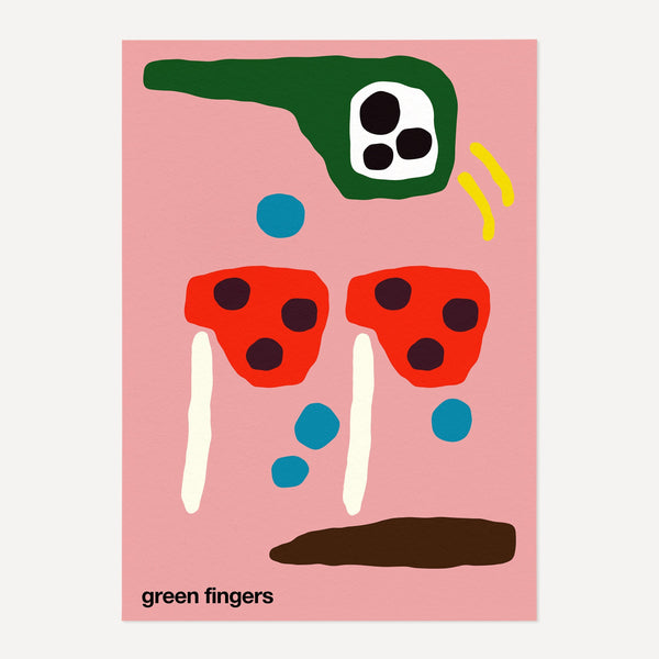 Green Fingers Art Print (Pink)