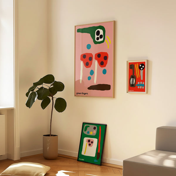 Green Fingers Art Print (Pink)