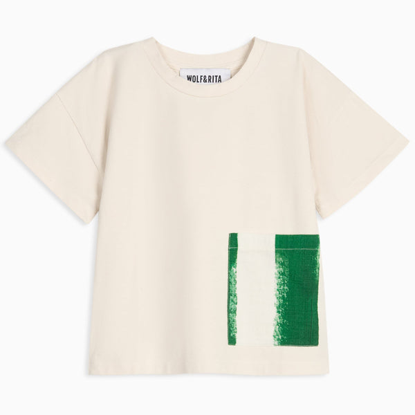 Gisela Cotton Contrast Pocket T-Shirt (Blaze)
