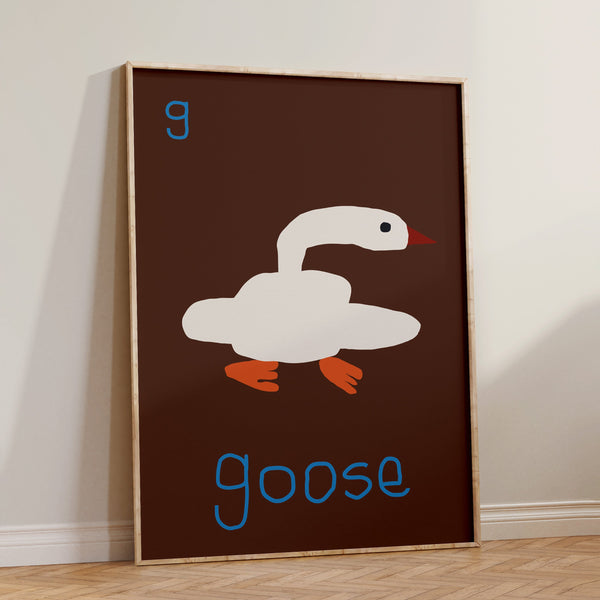 G for GOOSE- Alphabet Art Print