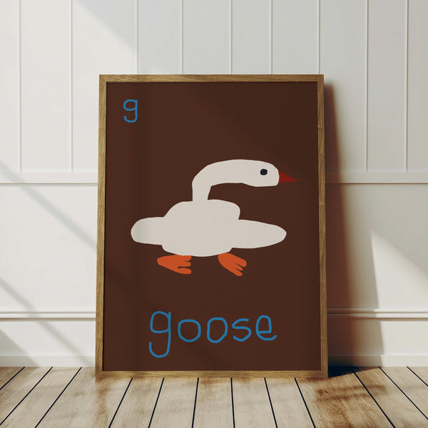 G for GOOSE- Alphabet Art Print