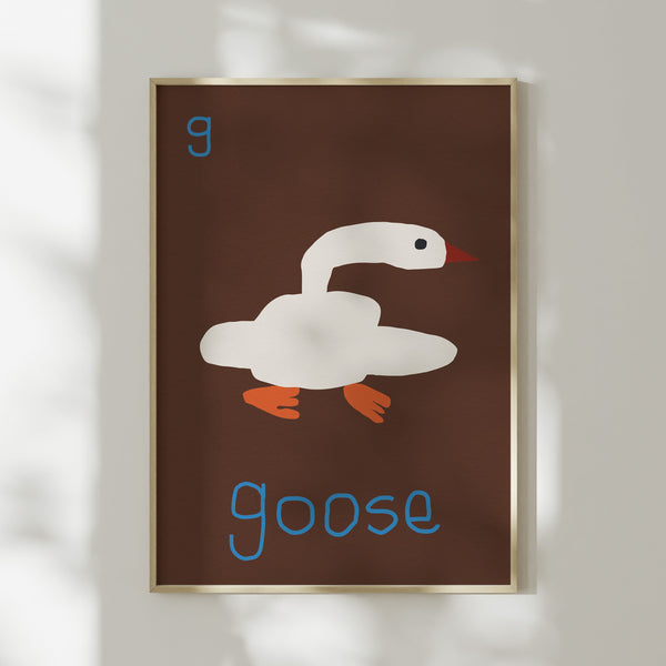 G for GOOSE- Alphabet Art Print