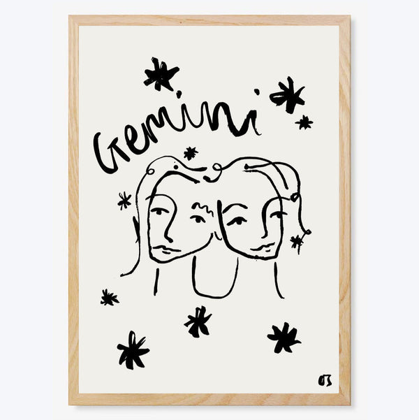 Gemini Star Sign Art Print