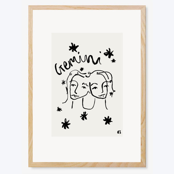 Gemini Star Sign Art Print