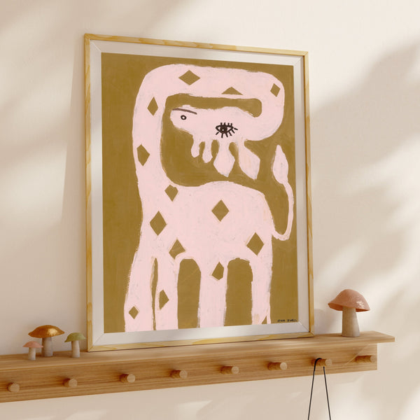 George the Giraffe Art Print