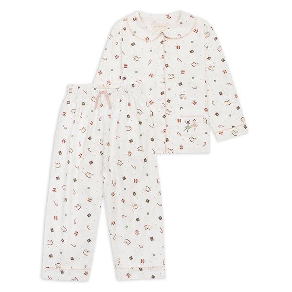 Girls Nutcracker Organic Cotton Flannel Button Up Pyjamas