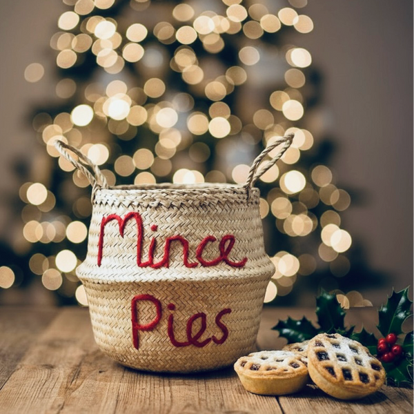 Mince Pie Handwoven Toy Storage Basket (Large)