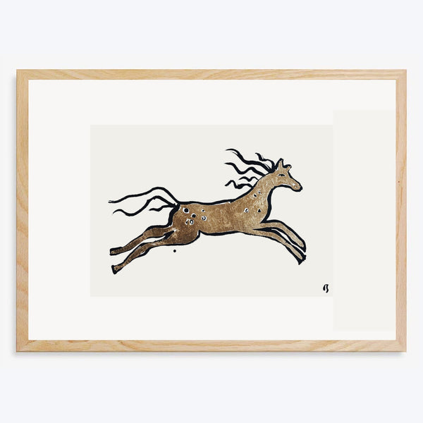 Gold Leaf Horse Art Print