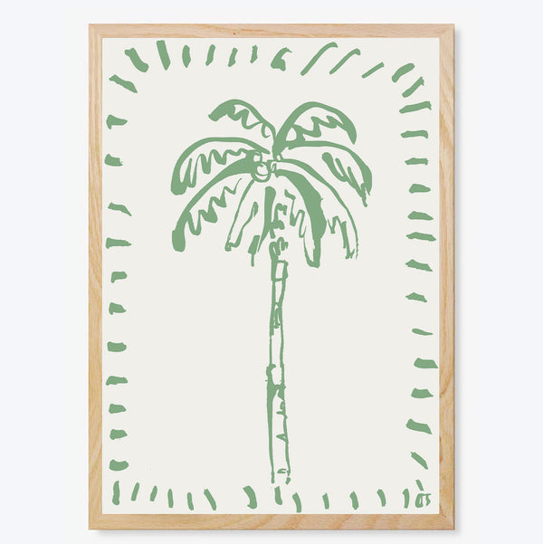 The Green Palm Art Print