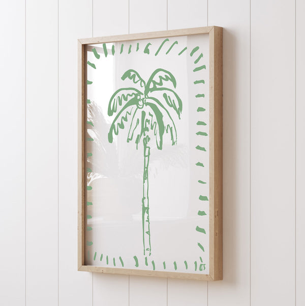 The Green Palm Art Print