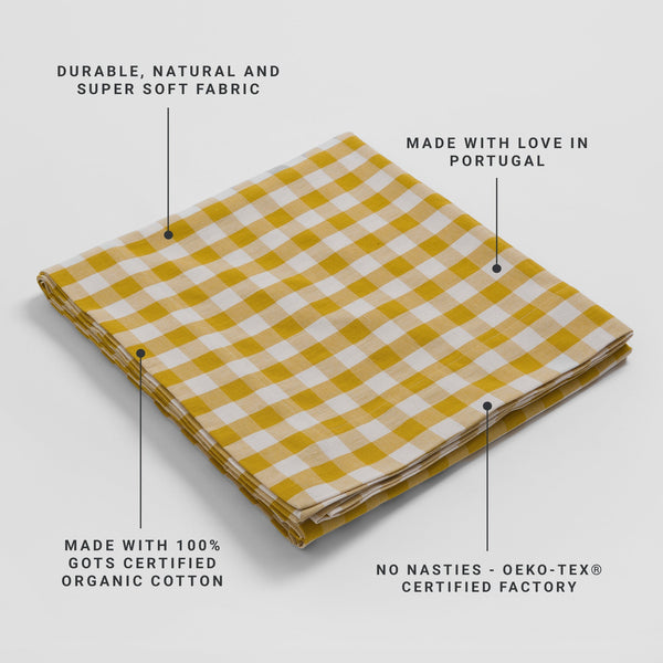 Saffron Heidi 100% Organic Cotton Tablecloth