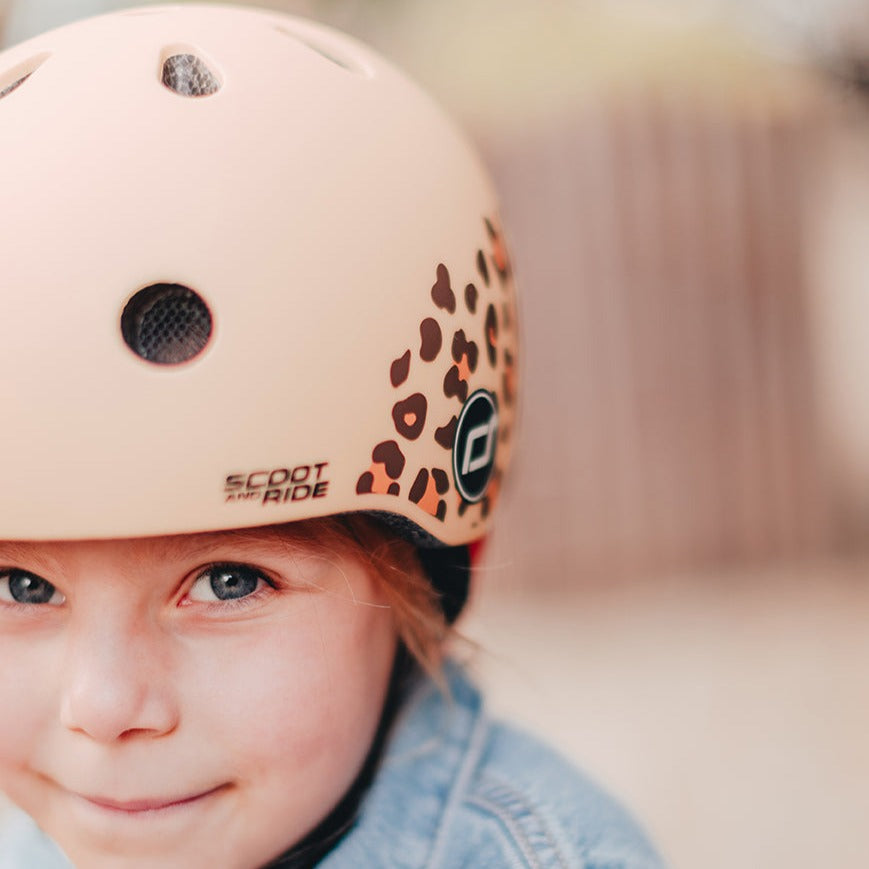 Casque Scoot And Ride XS Léopard - Unisexe Enfant | Protection Style