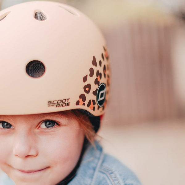 Leopard Print Baby Helmet (XXS-S)