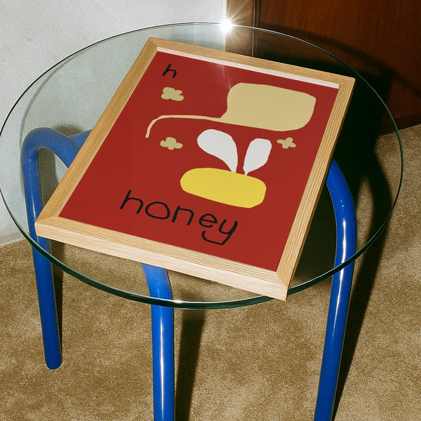 H for Honey- Alphabet Art Print