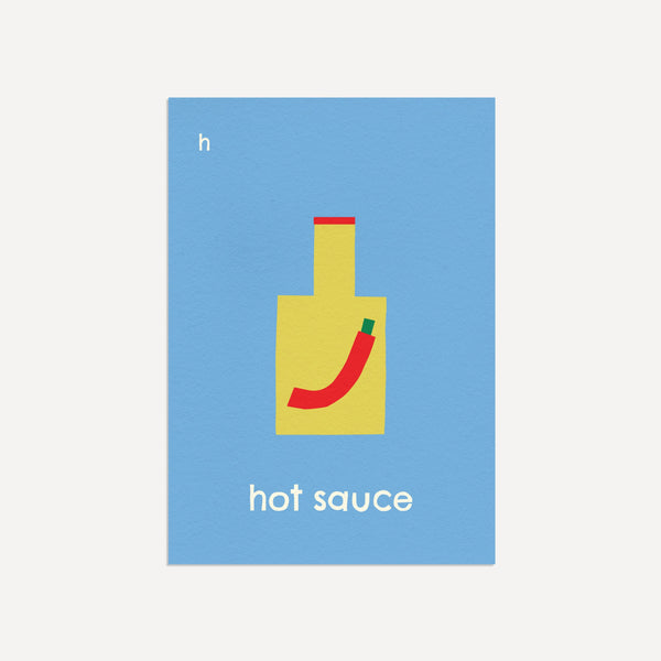 H for Hot Sauce- Alphabet Art Print