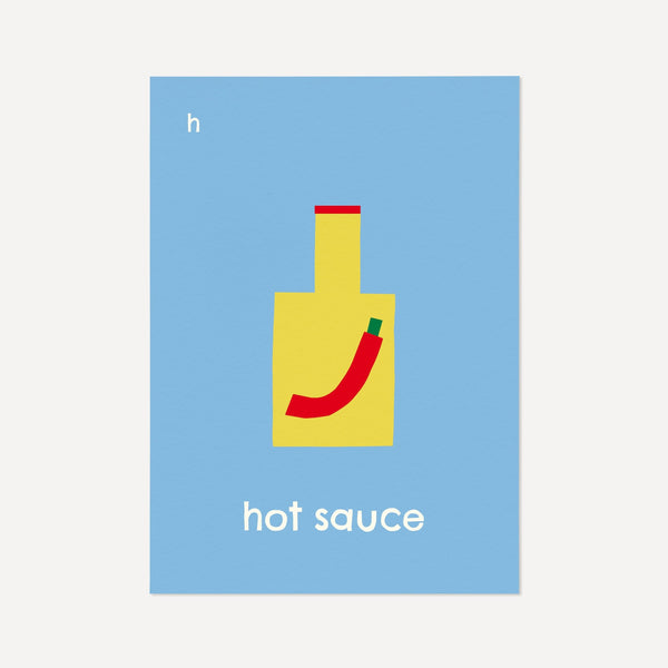 H for Hot Sauce- Alphabet Art Print