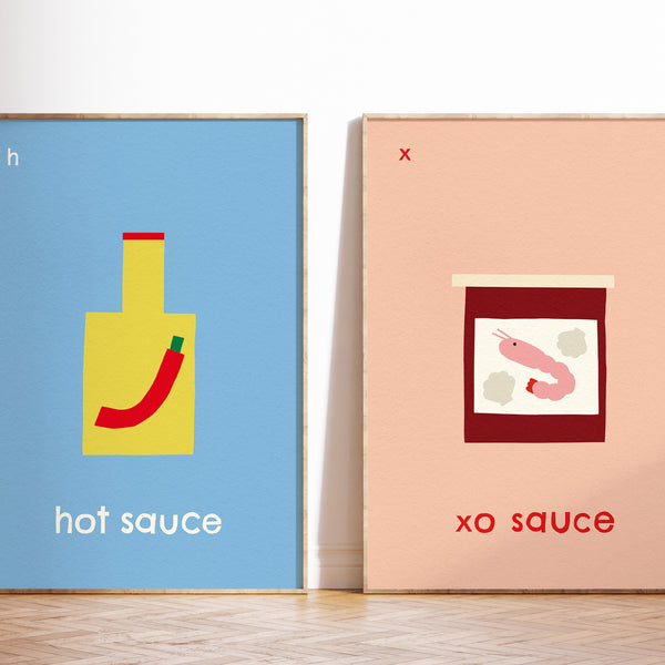 H for Hot Sauce- Alphabet Art Print