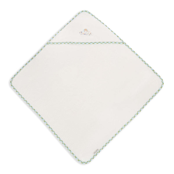 Organic Cotton Bunny Embroidered Hooded Towel (Little Farm)