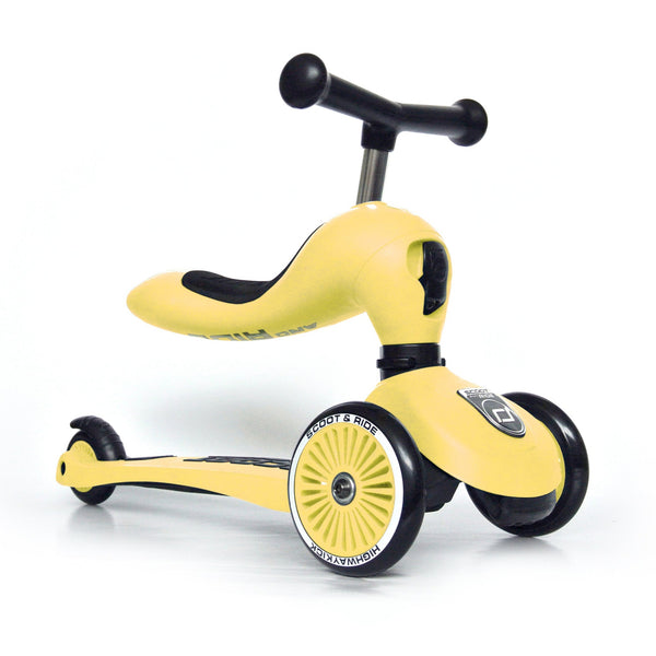 Highway Kick 1 Scooter and Pushbike All-in-One (Lemon)