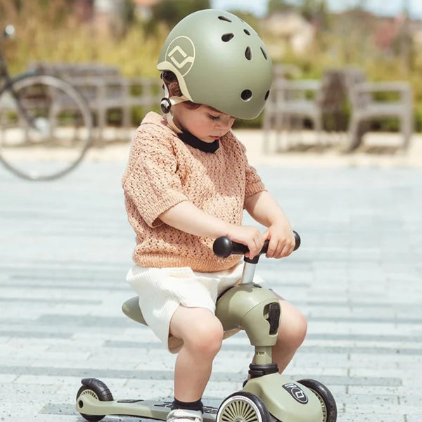 Scoot Ride Standard Baby Bike Scooter Helmet Olive