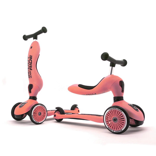 Highway Kick 1 Scooter and Pushbike All-in-One (Peach)