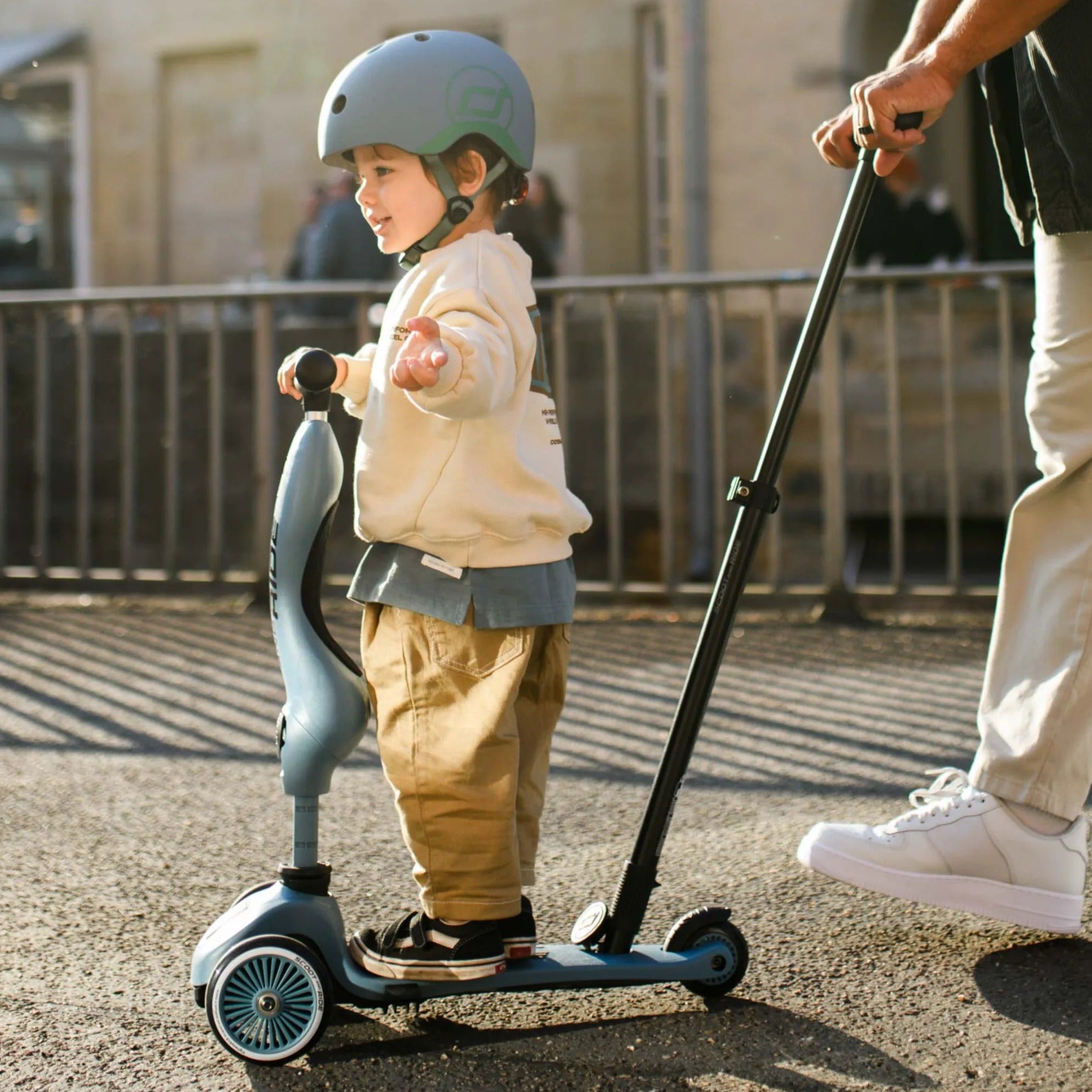 Scoot Ride Highway Kick 1 Push Go - Steel Color