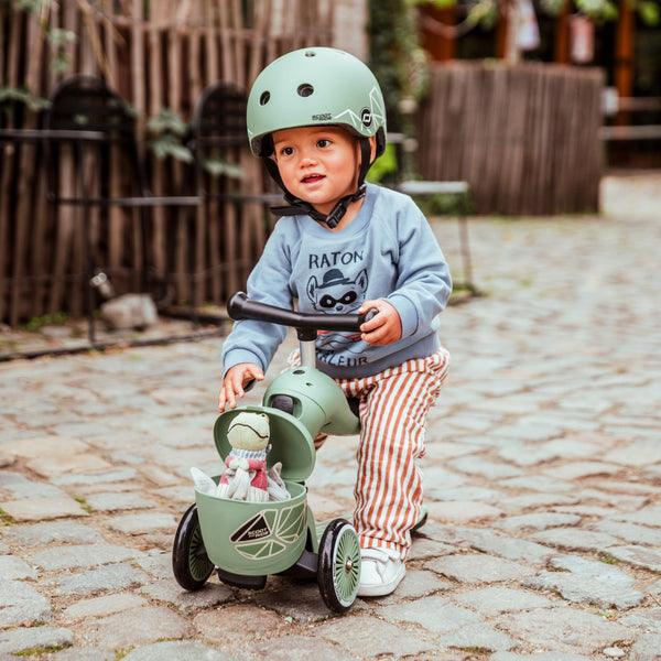 Highway Kick 1 Scooter and Pushbike All-in-One (Green Lines)