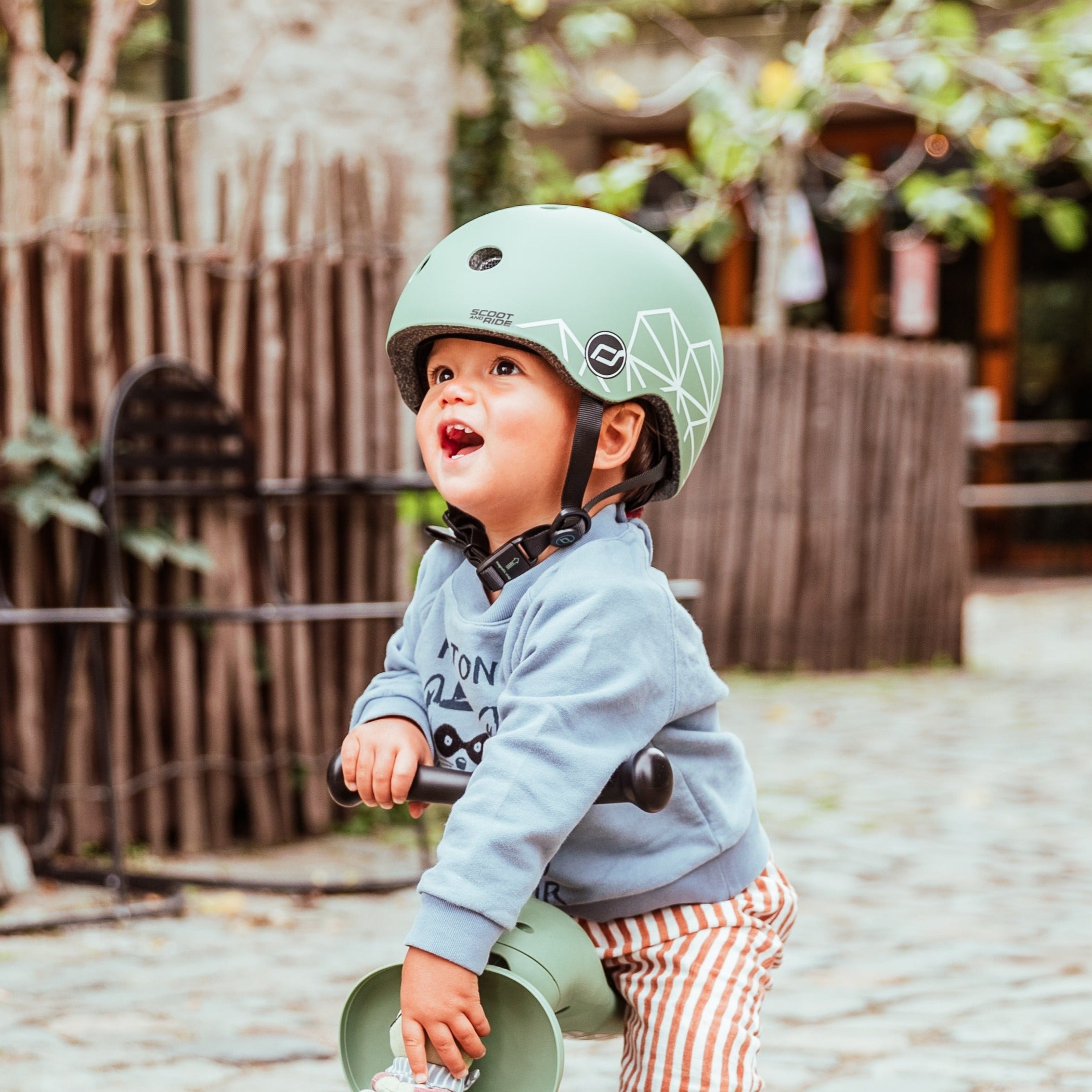 baby bike helmet uk Scoot & Ride Baby Helmet XXS-S (45-51cm) Green Lines