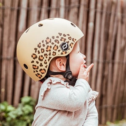 Scoot Ride Leopard Print Standard Baby Helmet - Main Image