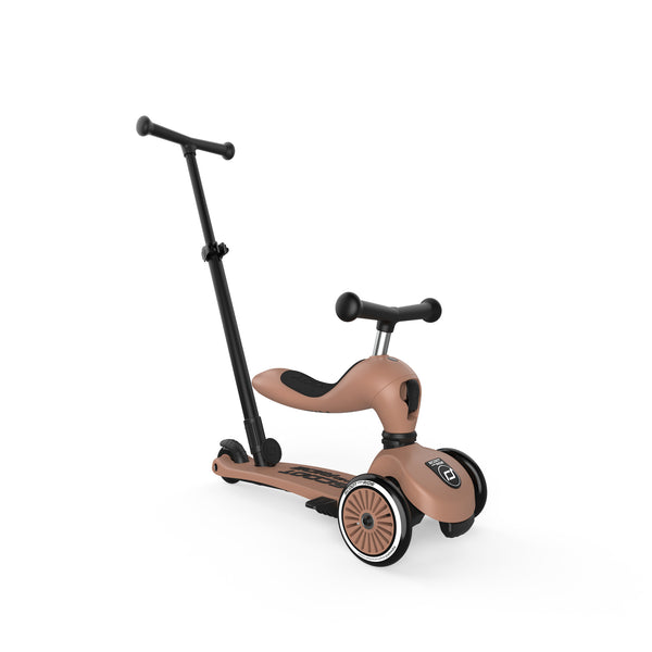 Highway Kick 1 Push & Go Bar Scooter + Pushbike (Mocha)