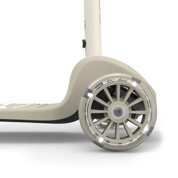 Highway Kick 3S Steerable Foldable Scooter with LED Wheels (Ash)