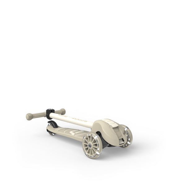 Highway Kick 3S Steerable Foldable Scooter with LED Wheels (Ash)