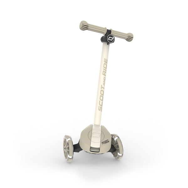 Highway Kick 3S Steerable Foldable Scooter with LED Wheels (Ash)